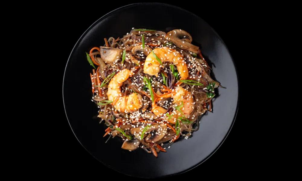 Рисова лапша WOK з креветками